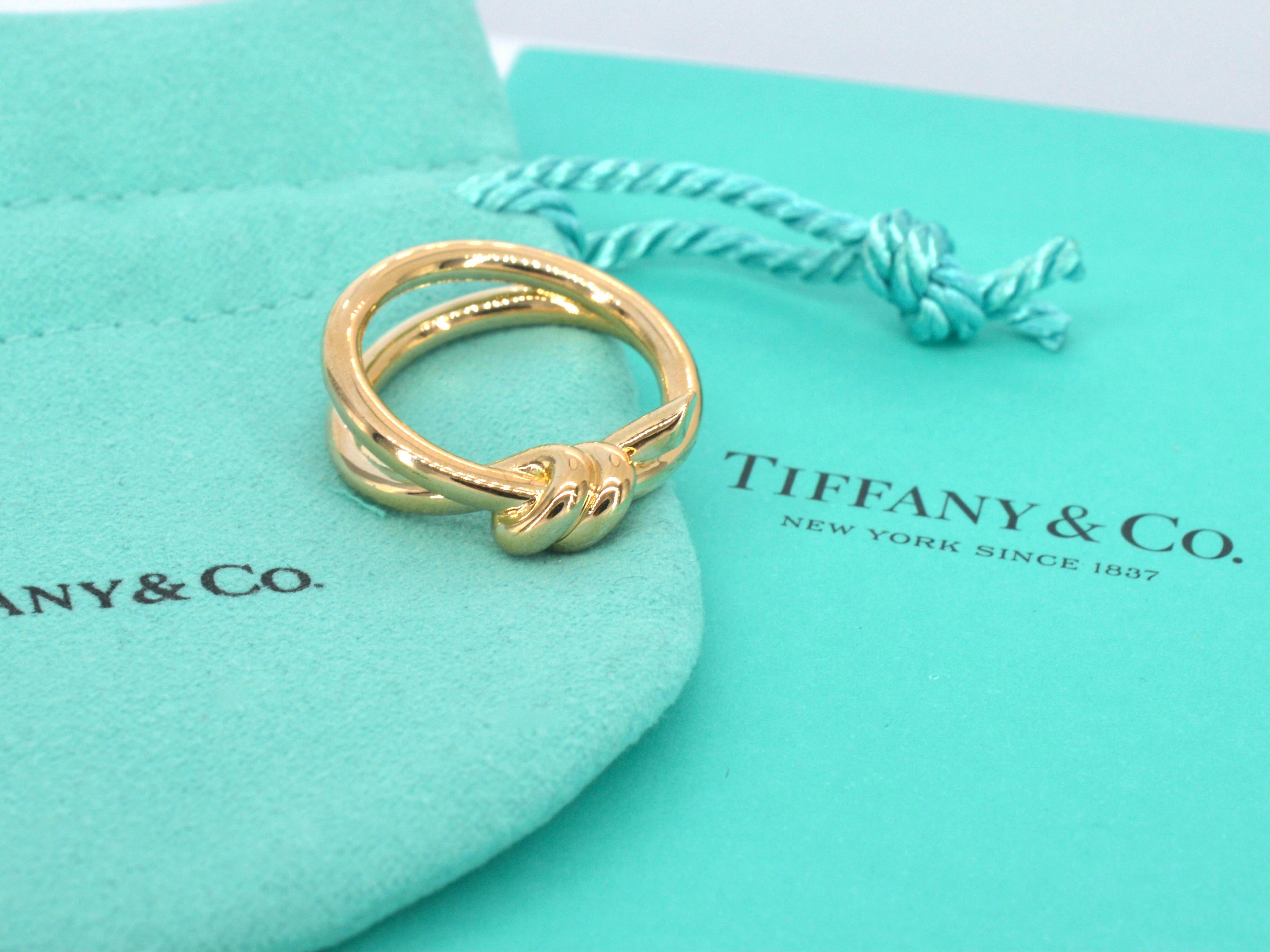 Tiffany & Co Double Knot Rose Golden Ring 3