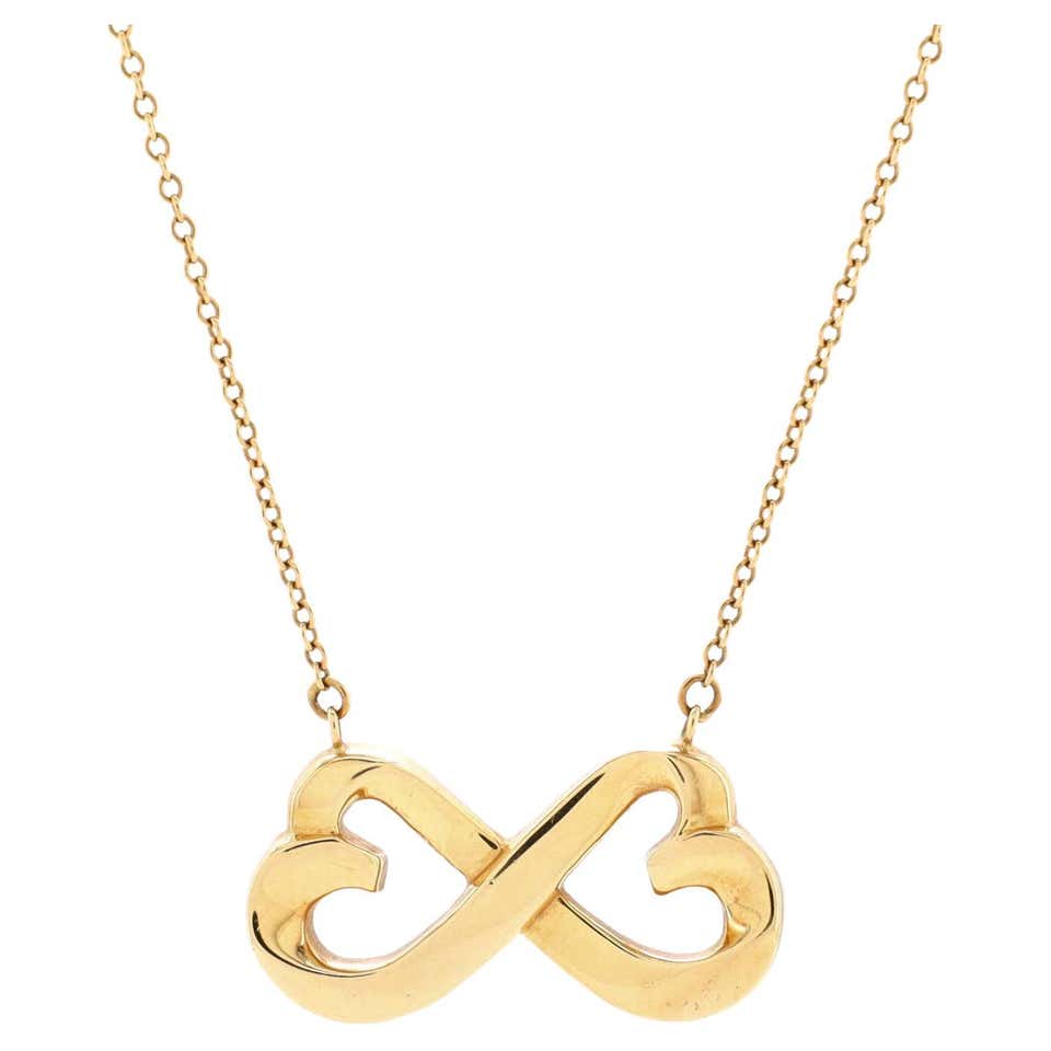 Tiffany infinity necklace double chain Clearance