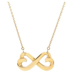 Tiffany & Co. Collier à deux cœurs amoureux en or jaune 18 carats