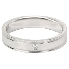 Tiffany & Co. Double Milgrain Diamond Band in Platinum, 0.02 CTW