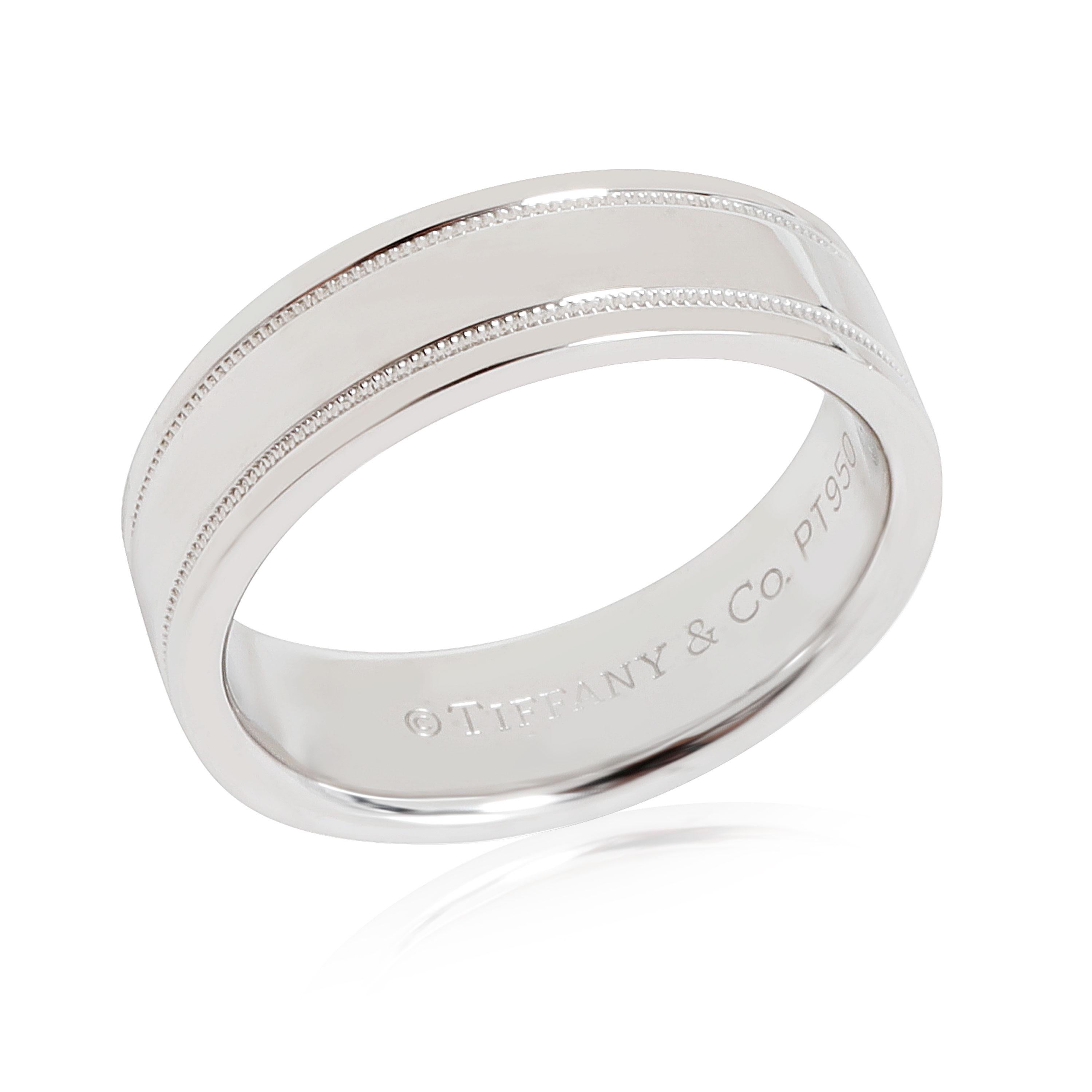 Tiffany and Co. Double Miligrain Men's Band in Platinum For Sale at Tiffany and Co. Double Miligrain Men's Band in Platinum For Sale at