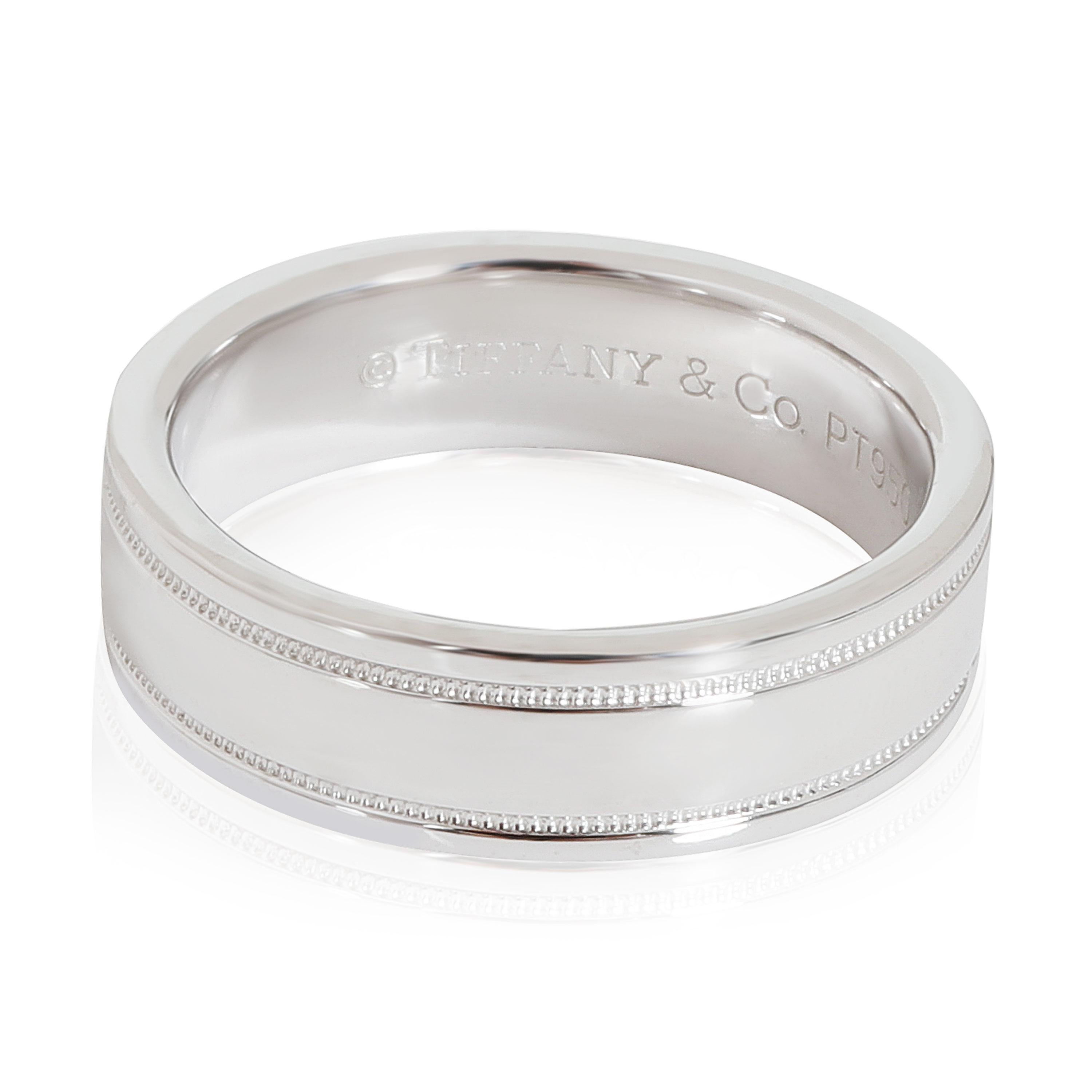 Tiffany and Co. Double Miligrain Men's Band in Platinum For Sale at Tiffany and Co. Double Miligrain Men's Band in Platinum For Sale at