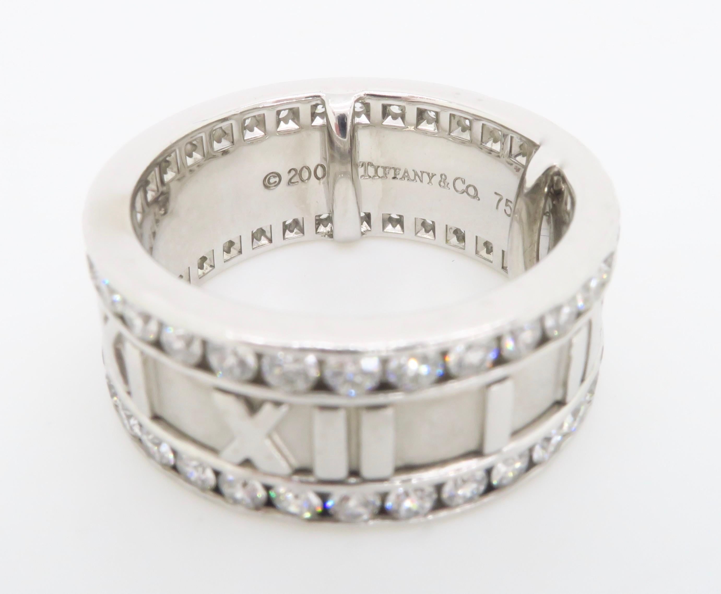 Tiffany & Co. Double Row Diamond Atlas Eternity Band 7