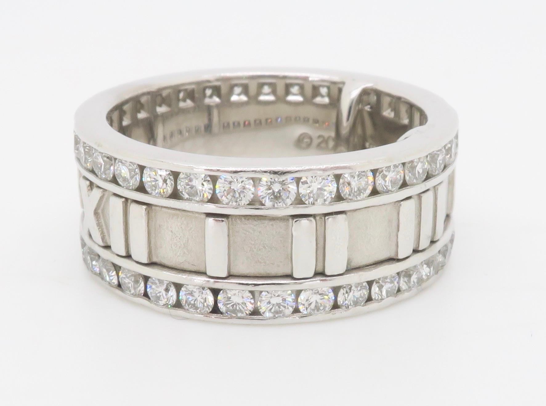 Round Cut Tiffany & Co. Double Row Diamond Atlas Eternity Band