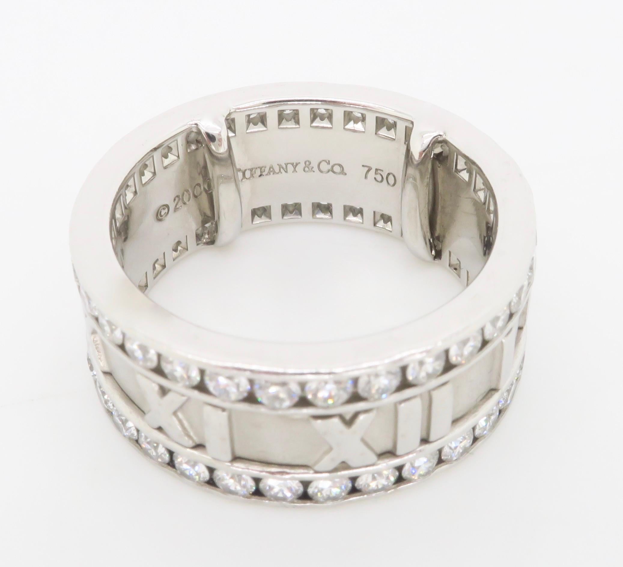 Women's or Men's Tiffany & Co. Double Row Diamond Atlas Eternity Band