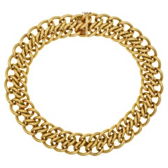 Tiffany & Co. Double Row Interlocked Link Gold Necklace