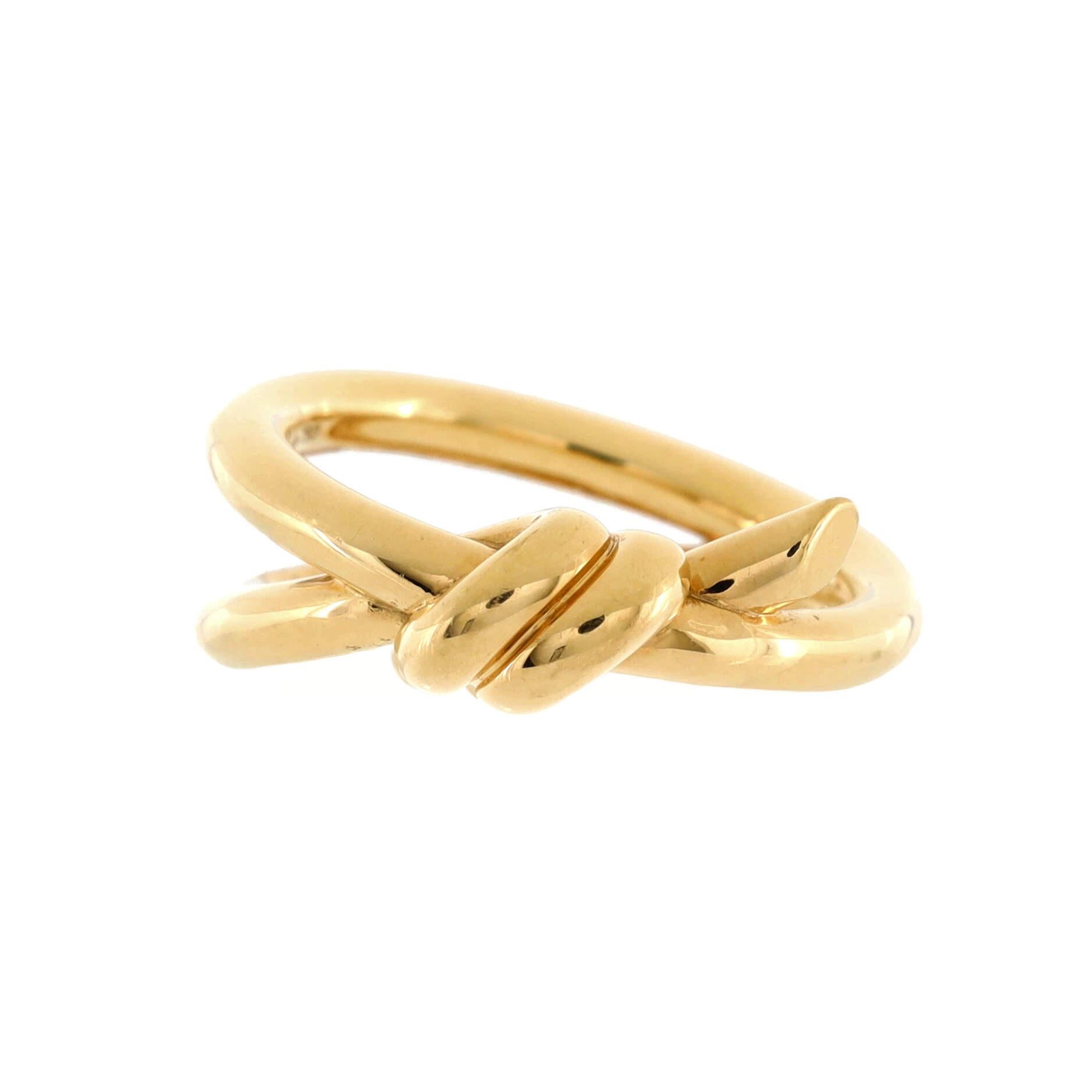 Condition: Great. Minor wear throughout.
Accessories: No Accessories
Measurements: Size: 7.5, Width: 9.00 mm
Designer: Tiffany & Co.
Model: Double Row Knot Ring 18K Yellow Gold
Exterior Color: Yellow Gold
Item Number: 208906/2