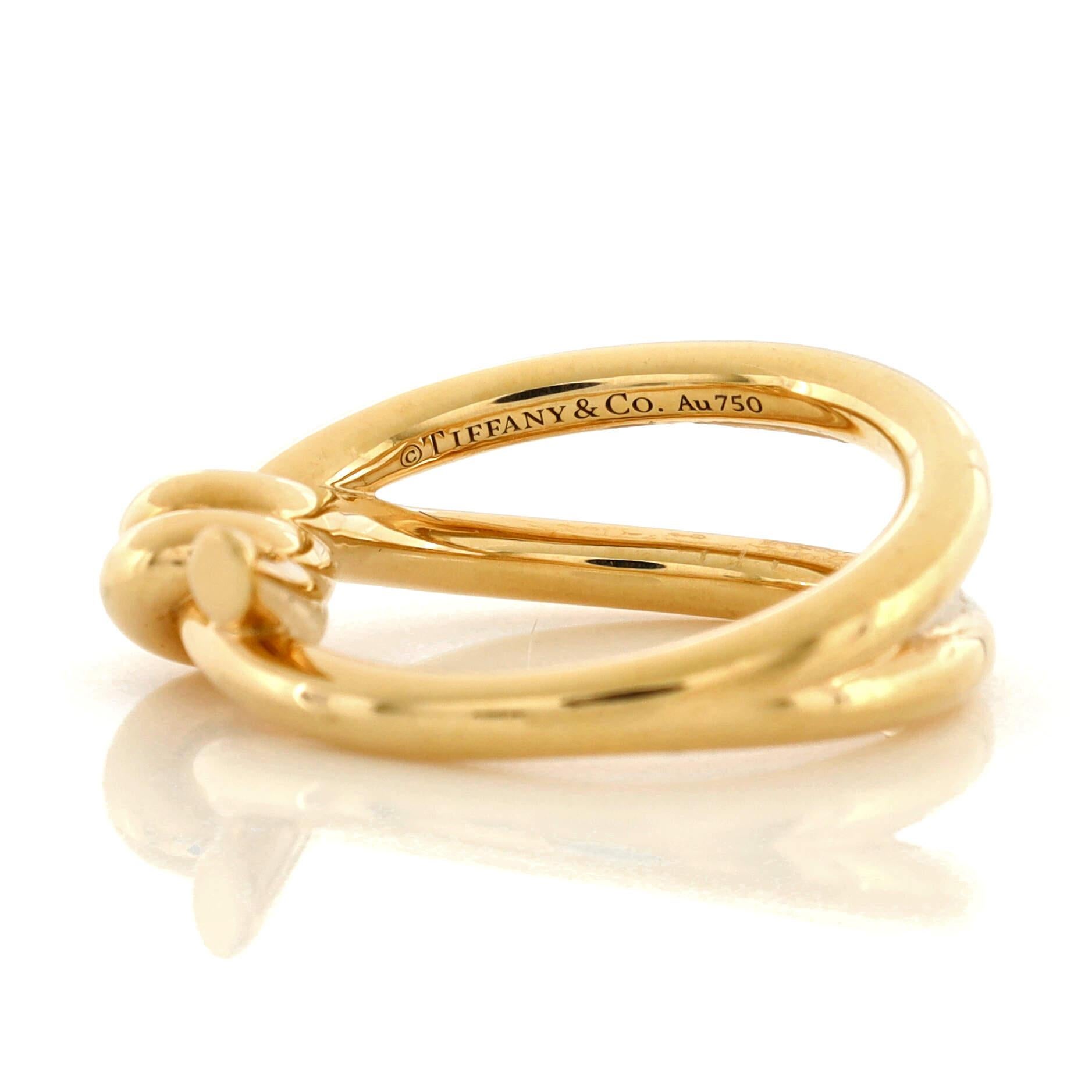 Tiffany & Co. Double Row Knot Ring 18k Yellow Gold 1