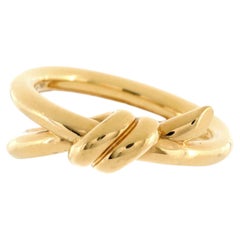 Tiffany & Co. Bague à double rangée de nœuds en or jaune 18 carats