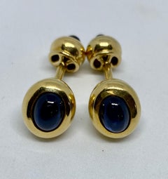 Tiffany & Co. Double-Sided Cufflinks in 18K Yellow Gold with Oval Sapphires