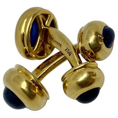 Vintage Tiffany & Co. Double-Sided Cufflinks in 18K Yellow Gold with Oval Sapphires