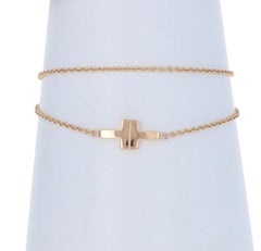 Tiffany & Co. Double T Wrap Bracelet Rose Gold, 18 Karat Cable Chain Medium