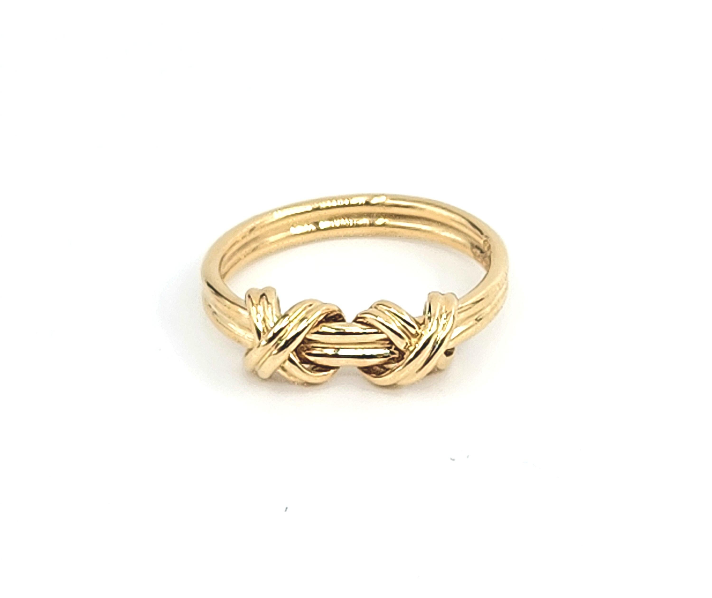Tiffany & Co Double 'X' Design Band Ring 2