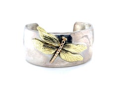 Tiffany & Co. Dragonfly Cuff Bracelet Sterling Silver 18K Rose and Yellow Gold 2