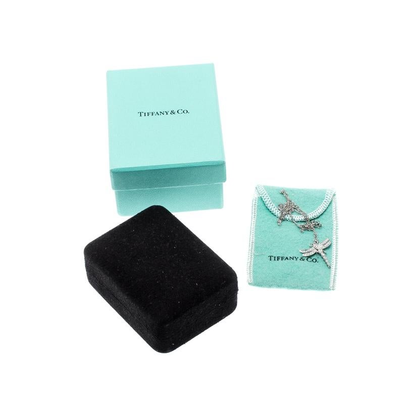 Women's Tiffany & Co. Dragonfly Diamond Platinum Pendant Necklace