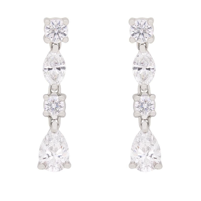Moderno Tiffany & Co. Orecchini a goccia con diamante Jazz in vendita