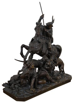 Tiffany & Co. Caccia alla Duchessa in Bronzo Luigi XI Quentin Durward Théodore Gechter 18"