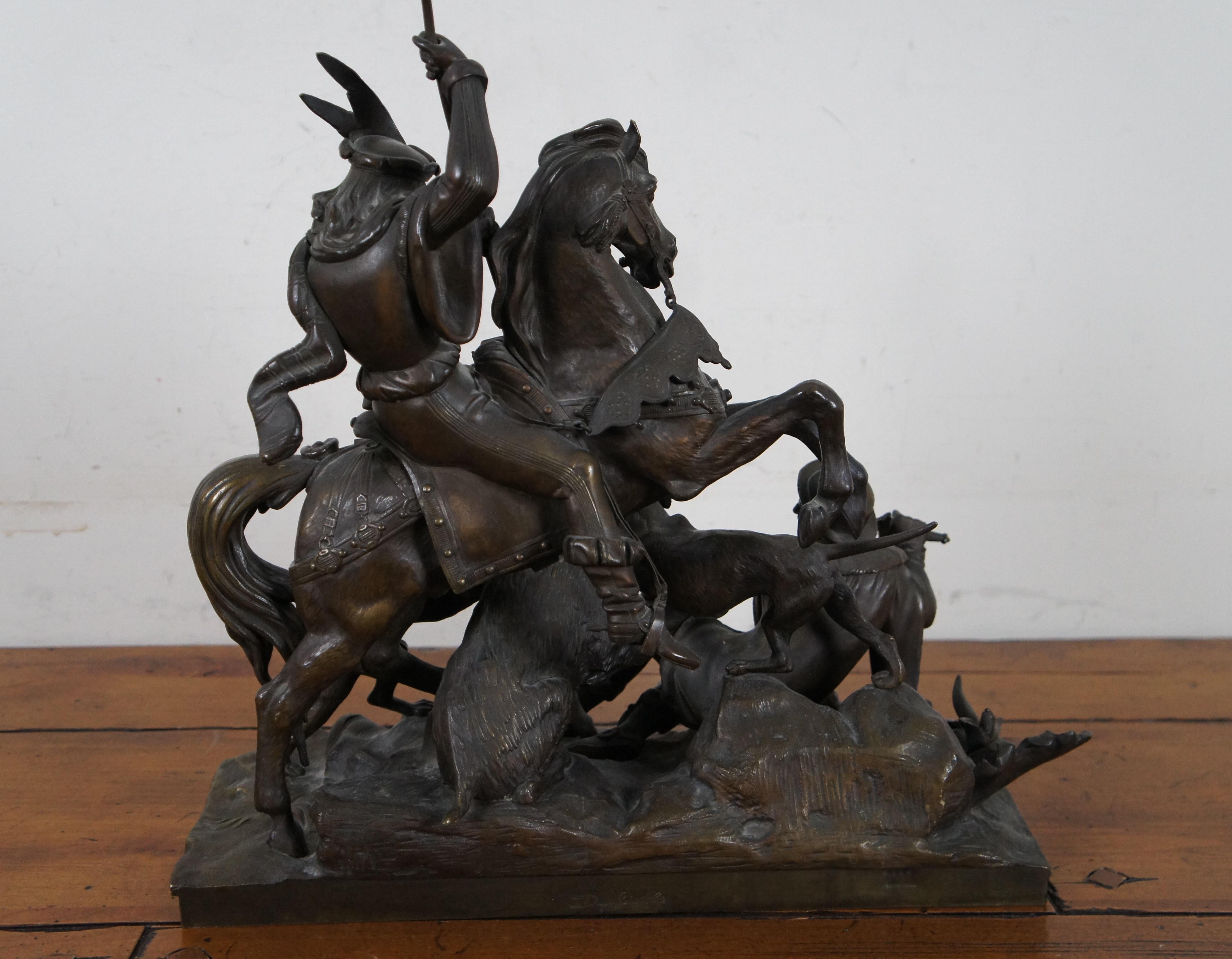 Tiffany & Co. Caccia alla Duchessa in Bronzo Luigi XI Quentin Durward Théodore Gechter 18