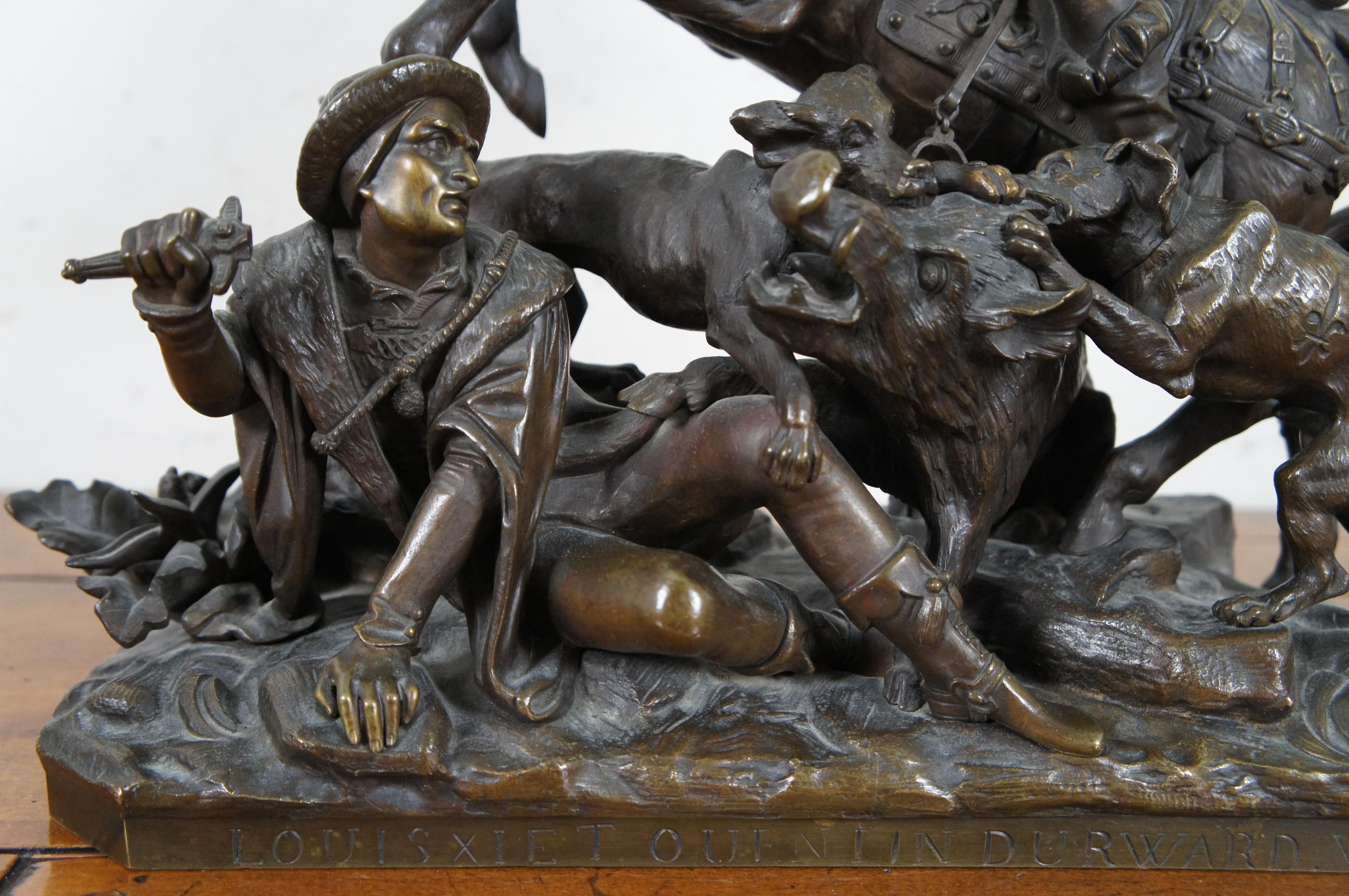 Tiffany & Co. Caccia alla Duchessa in Bronzo Luigi XI Quentin Durward Théodore Gechter 18