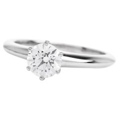 Tiffany & Co. E-VVS2 GIA Round Diamond Platinum Solitaire Engagement Ring