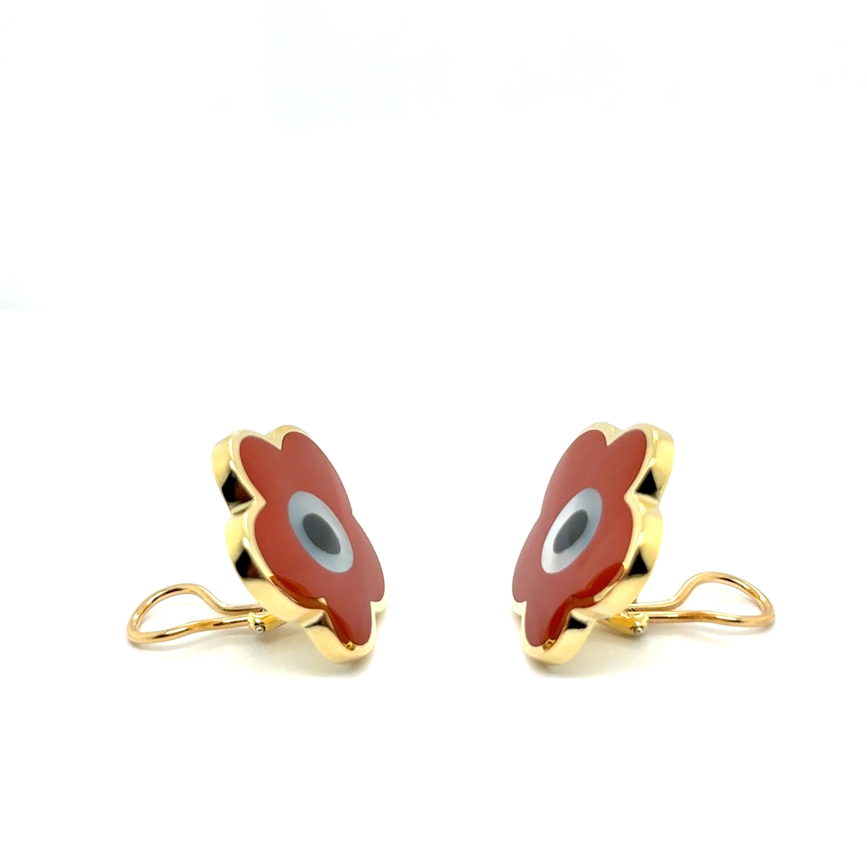 Tiffany & Co Earclips with Vibrant Gemstones in Yellow Gold by Angela Cumming In Good Condition For Sale In Lucerne, CH