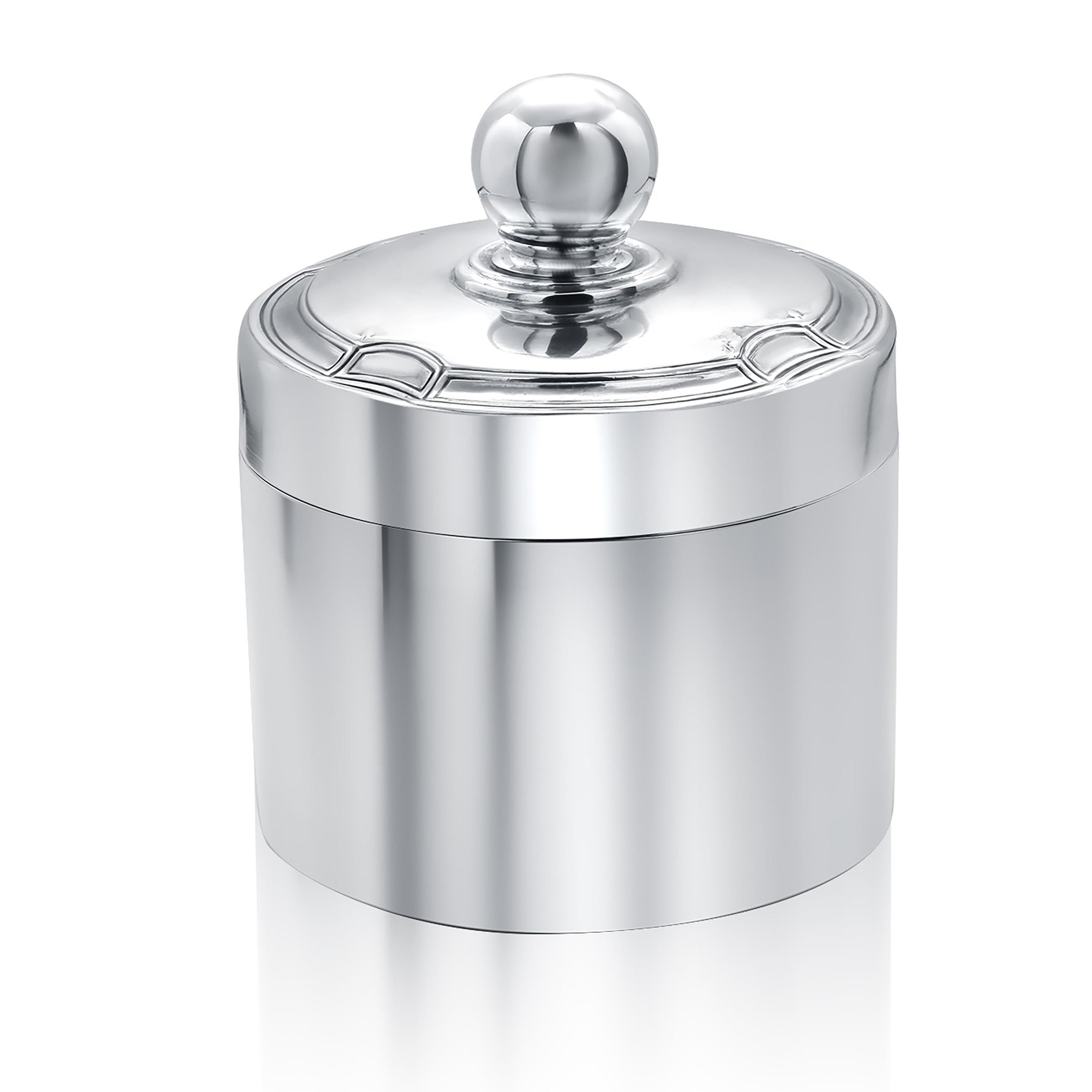 Tiffany Co Early 20 Century Silver Dresser Jar Ball Finial 4.25 Inch Tall For Sale 2