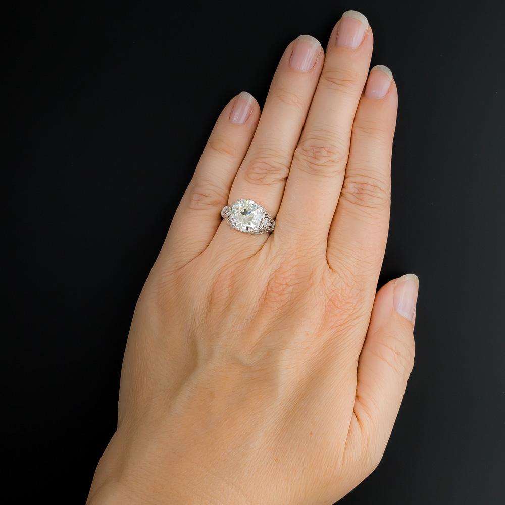 Tiffany & Co. Early Art Deco 3.68 Carat Diamond Engagement Ring, GIA J VS1 1