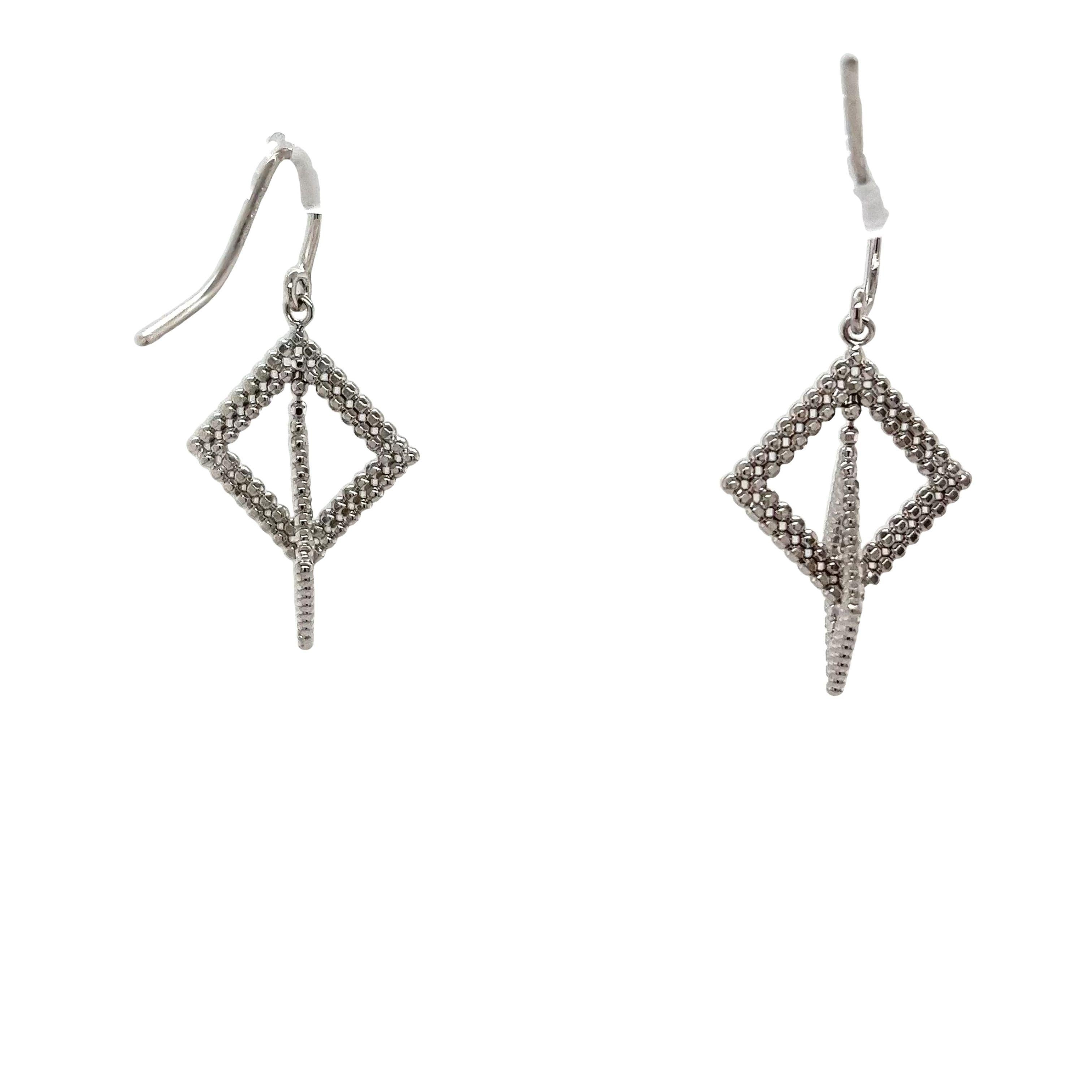 Tiffany & Co. Ohrringe in quadratischer Form aus 18 Karat Weißgold gefasst im Angebot 1