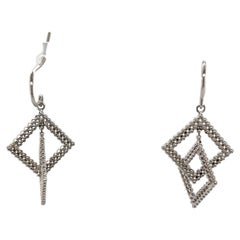 Tiffany & Co. Ohrringe in quadratischer Form aus 18 Karat Weißgold gefasst