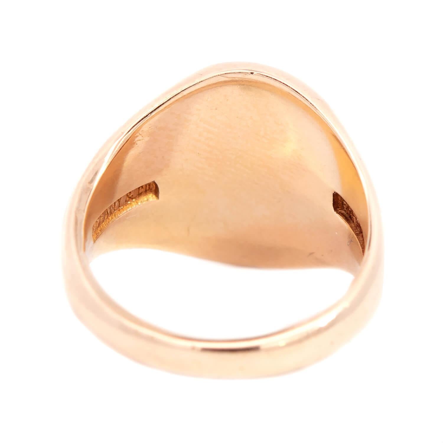 Women's TIFFANY & Co Edwardian 14kt Family Crest Signet Ring