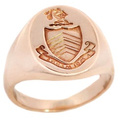 TIFFANY & Co Edwardian 14kt Family Crest Signet Ring