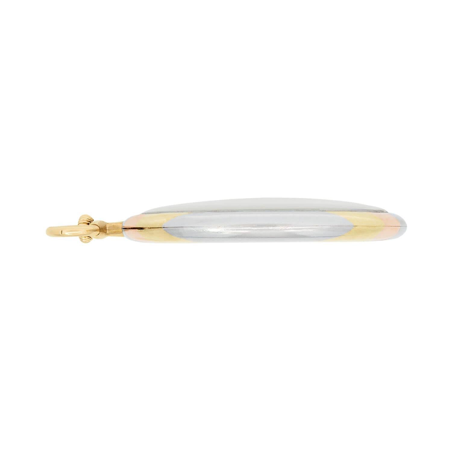 This wonderful pocket watch from the Edwardian (ca1900) era is a signed piece by Tiffany & Co! Crafted in 18k yellow, white, and rose gold the watch has a white face with rosy gold numbers and yellow gold hands. The face of the watch reads 
