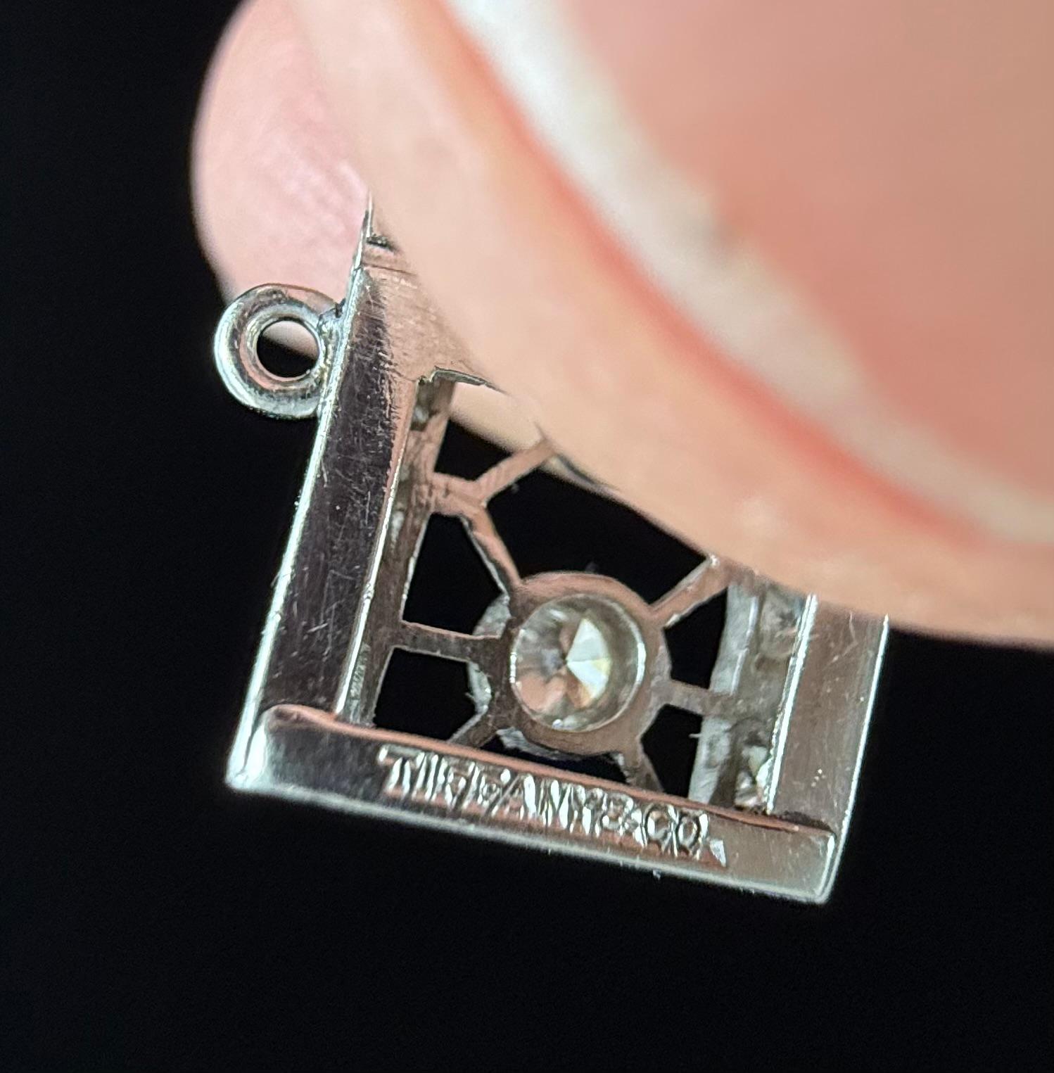 Tiffany & Co Edwardian Diamond Platinum Bracelet For Sale 8