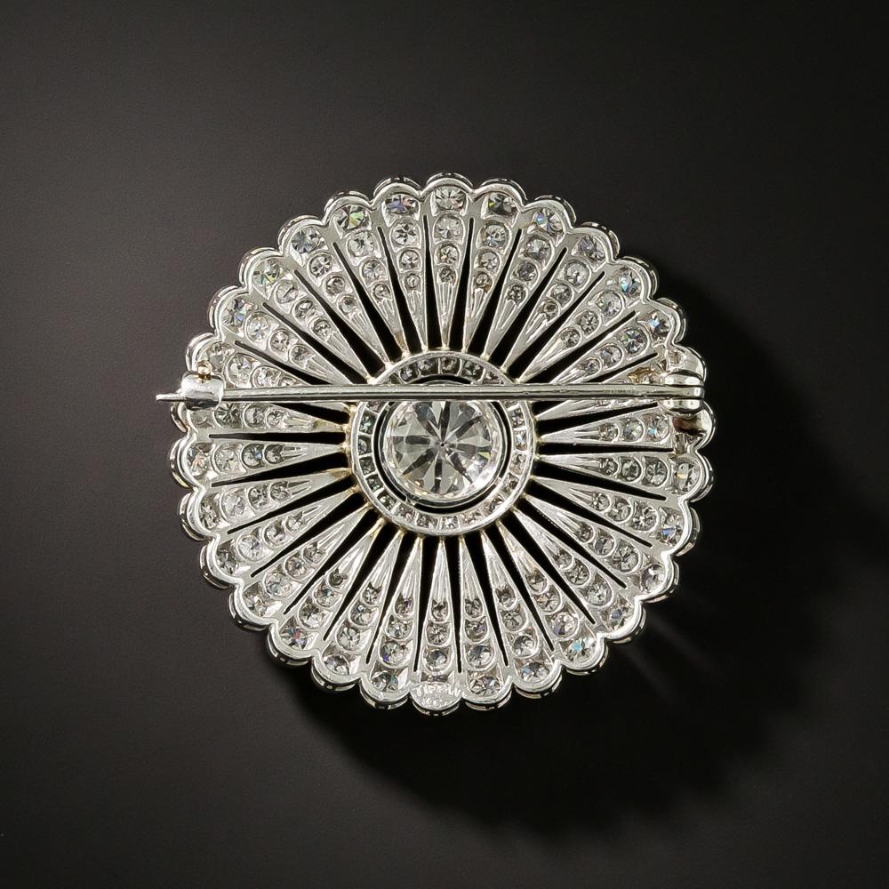Brilliant Cut Tiffany & Co. Edwardian Diamond Platinum Brooch or Pendant