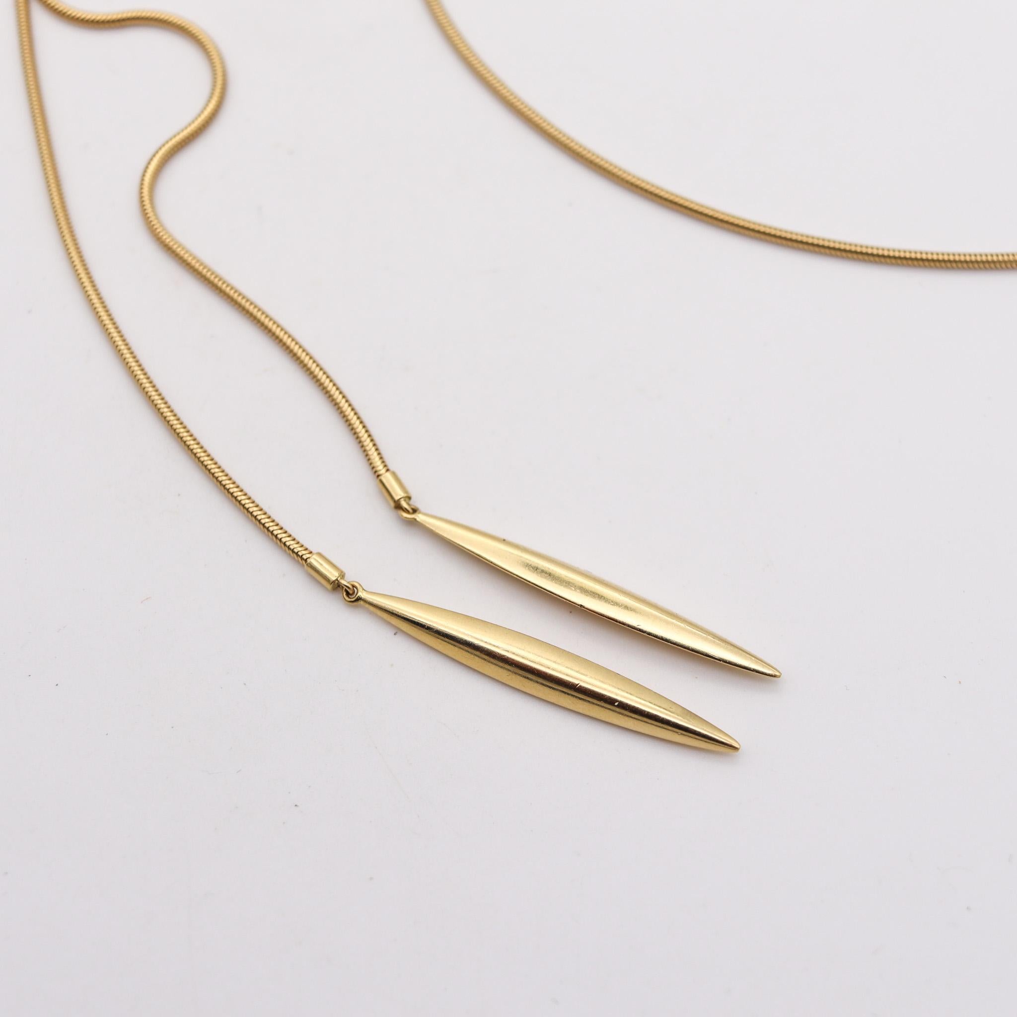 Women's Tiffany & Co. Elegant Long Necklace Lariat in Solid 18Kt Yellow Gold