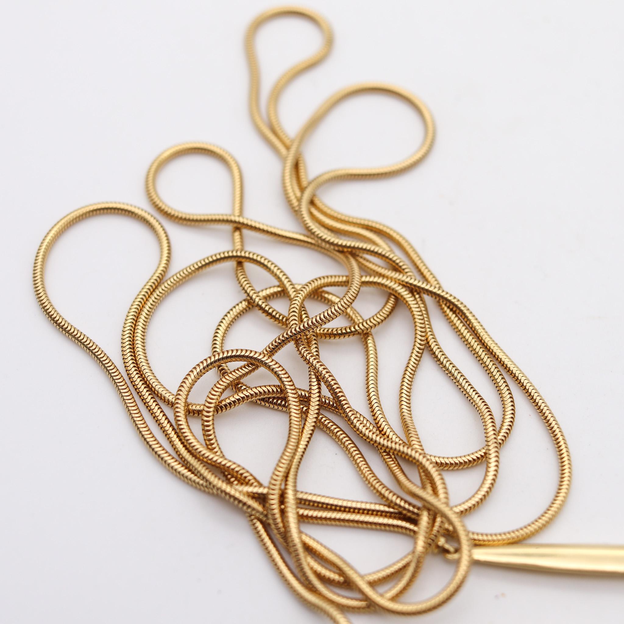 Tiffany & Co. Elegant Long Necklace Lariat in Solid 18Kt Yellow Gold 1
