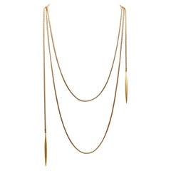 Tiffany & Co. Eleganza della collana lunga Lariat in oro giallo massiccio 18Kt