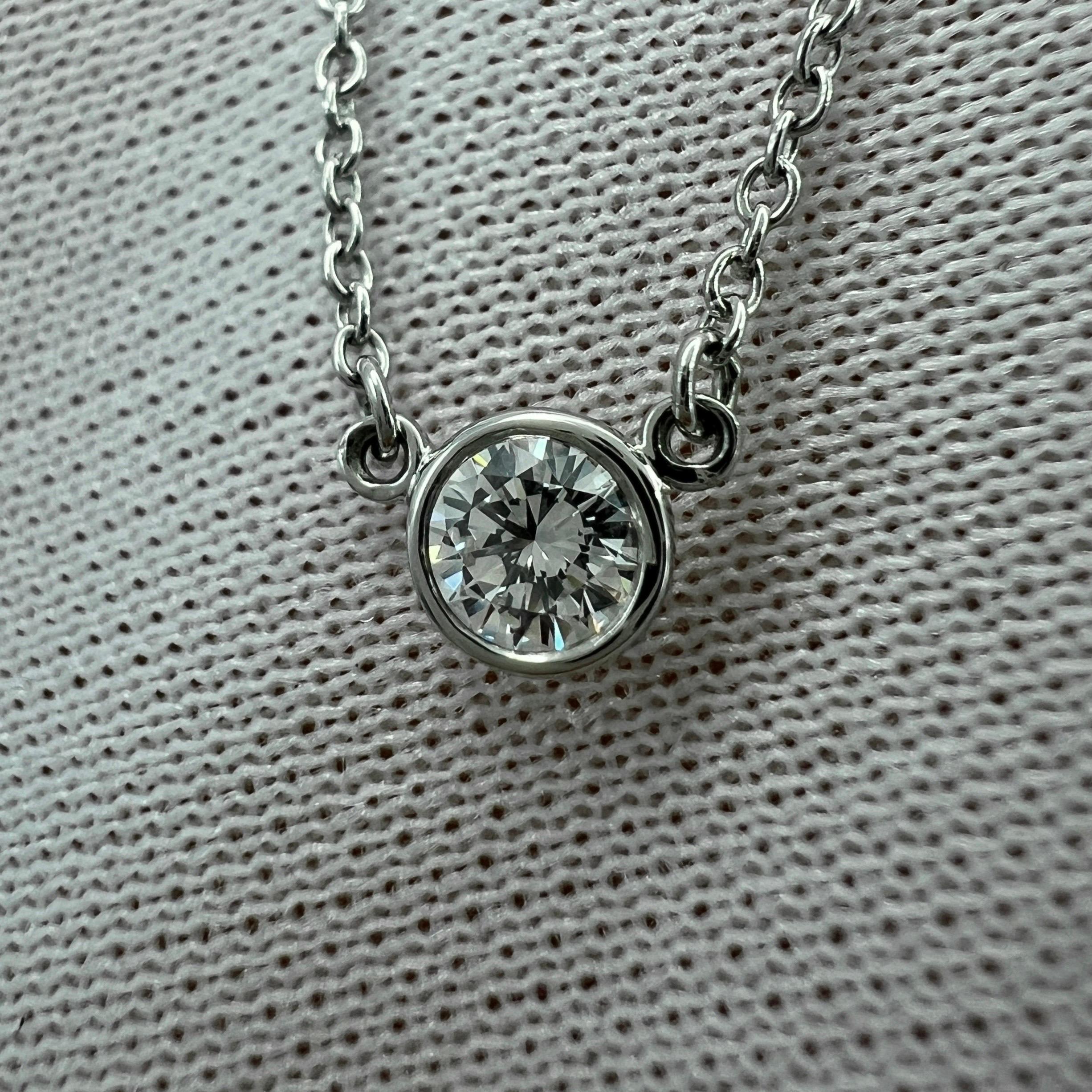 Women's Tiffany & Co. Elsa Peretti 0.17ct Diamond By The Yard Platinum Pendant Necklace