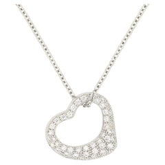 Tiffany & Co. ‘Elsa Peretti’ 0.45ct Diamond Open Heart Pendant