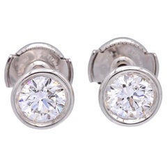 Tiffany & Co Elsa Peretti 1.20 Ct Diamonds by the Yard Platinum Earrings E/VS1-2