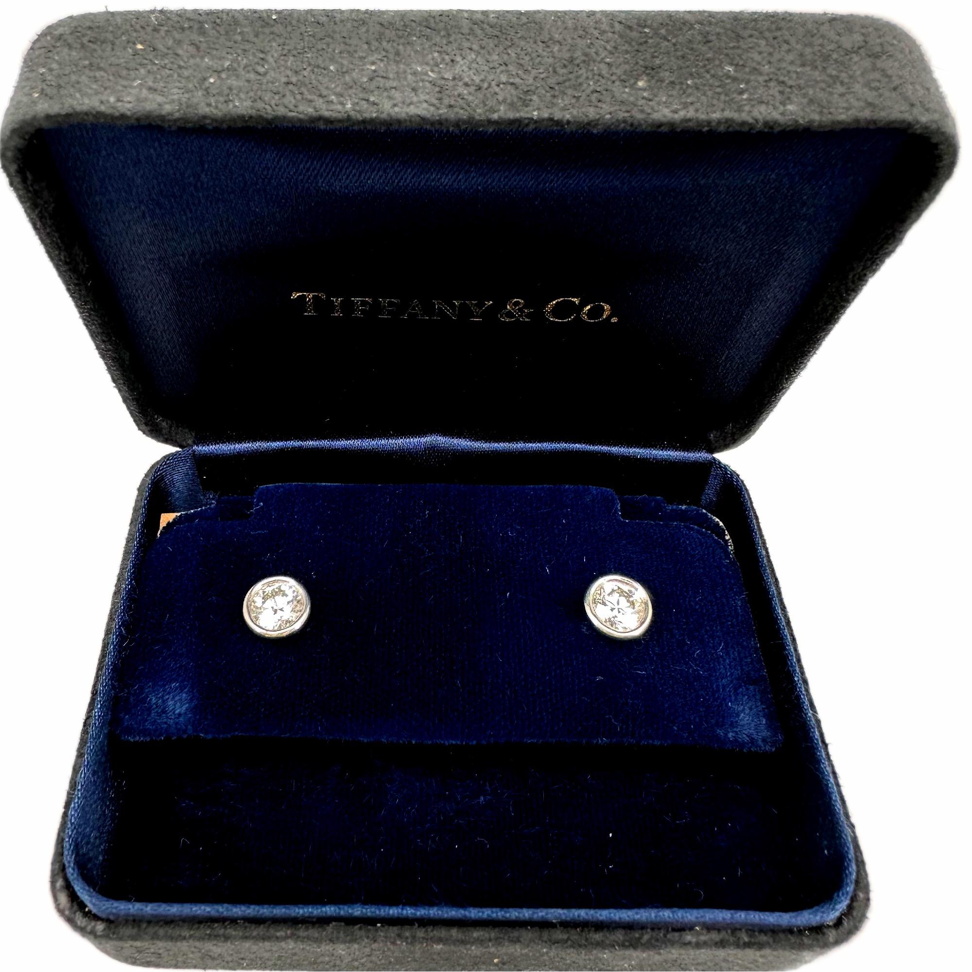 Elsa Peretti 1,56 tcw Diamanten by the Yard Ohrringe mit Lünettenfassung für Damen oder Herren