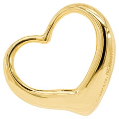 Tiffany & Co. Elsa Peretti 18 Carat Yellow Gold Open Heart Pendant