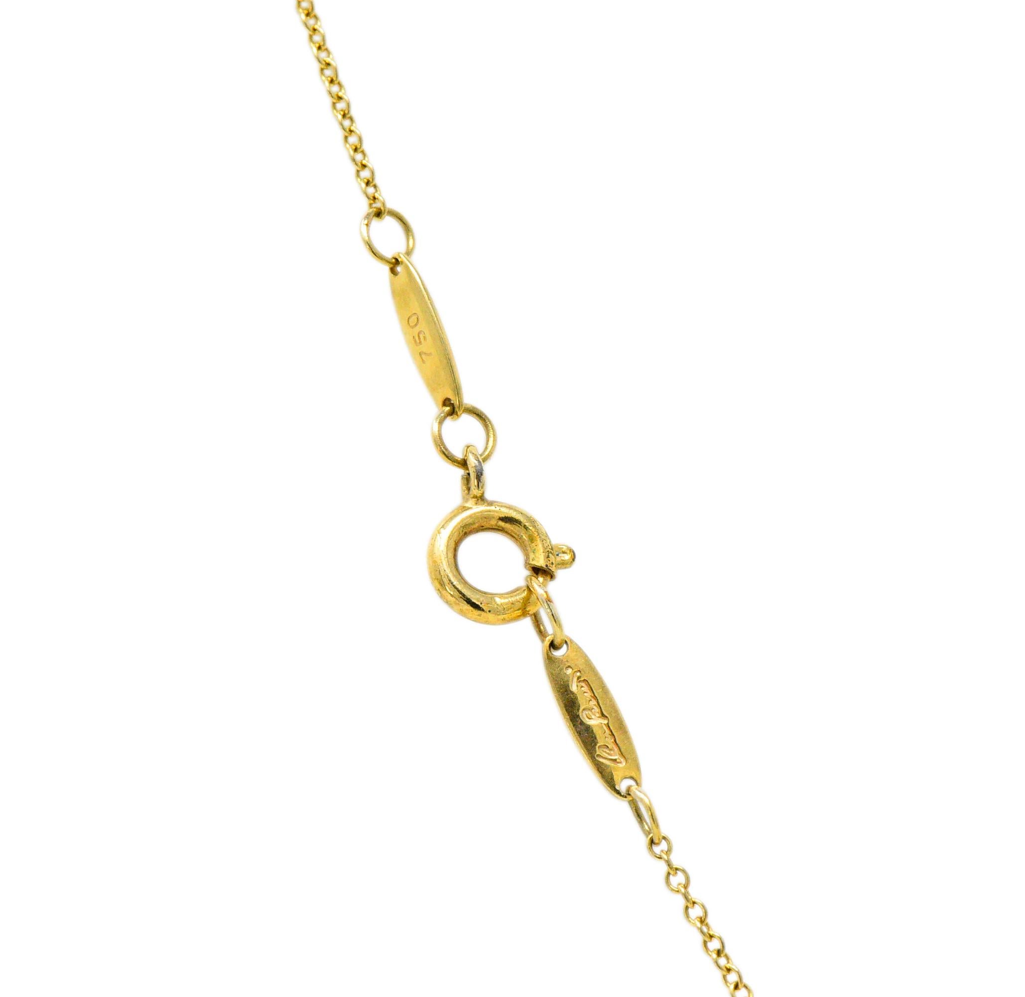 Women's or Men's Tiffany & Co. Elsa Peretti 18 Karat Gold Open Heart Necklace