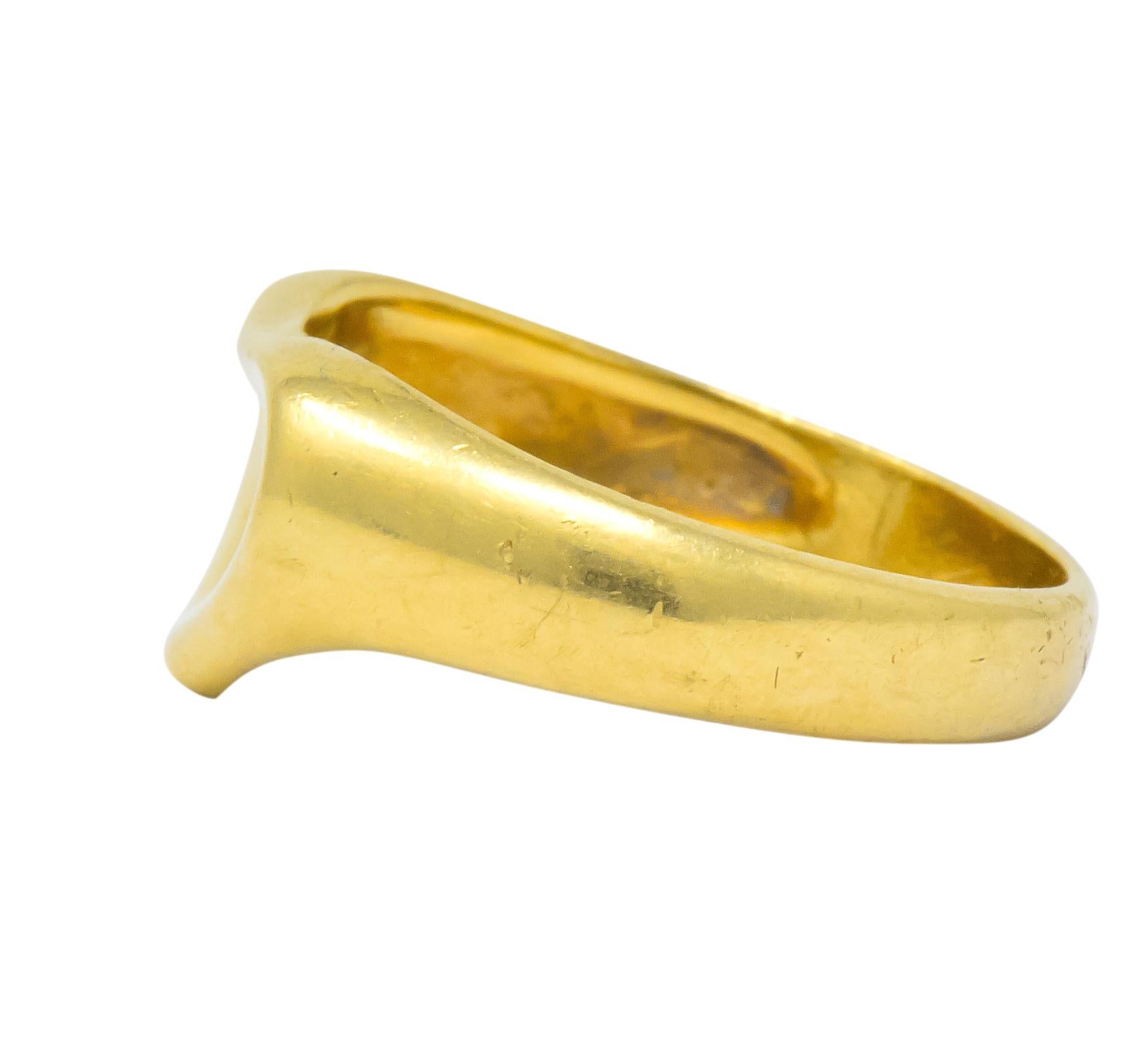 Modernist Tiffany & Co. Elsa Peretti 18 Karat Gold Open Heart Ring