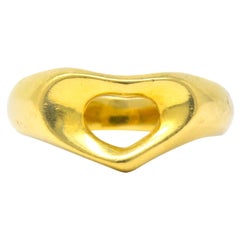 Tiffany & Co. Elsa Peretti 18 Karat Gold Open Heart Ring