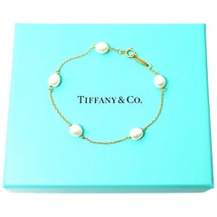 Tiffany & Co. Elsa Peretti 18 Karat Gold Pearls by the Yard Bracelet with Box
