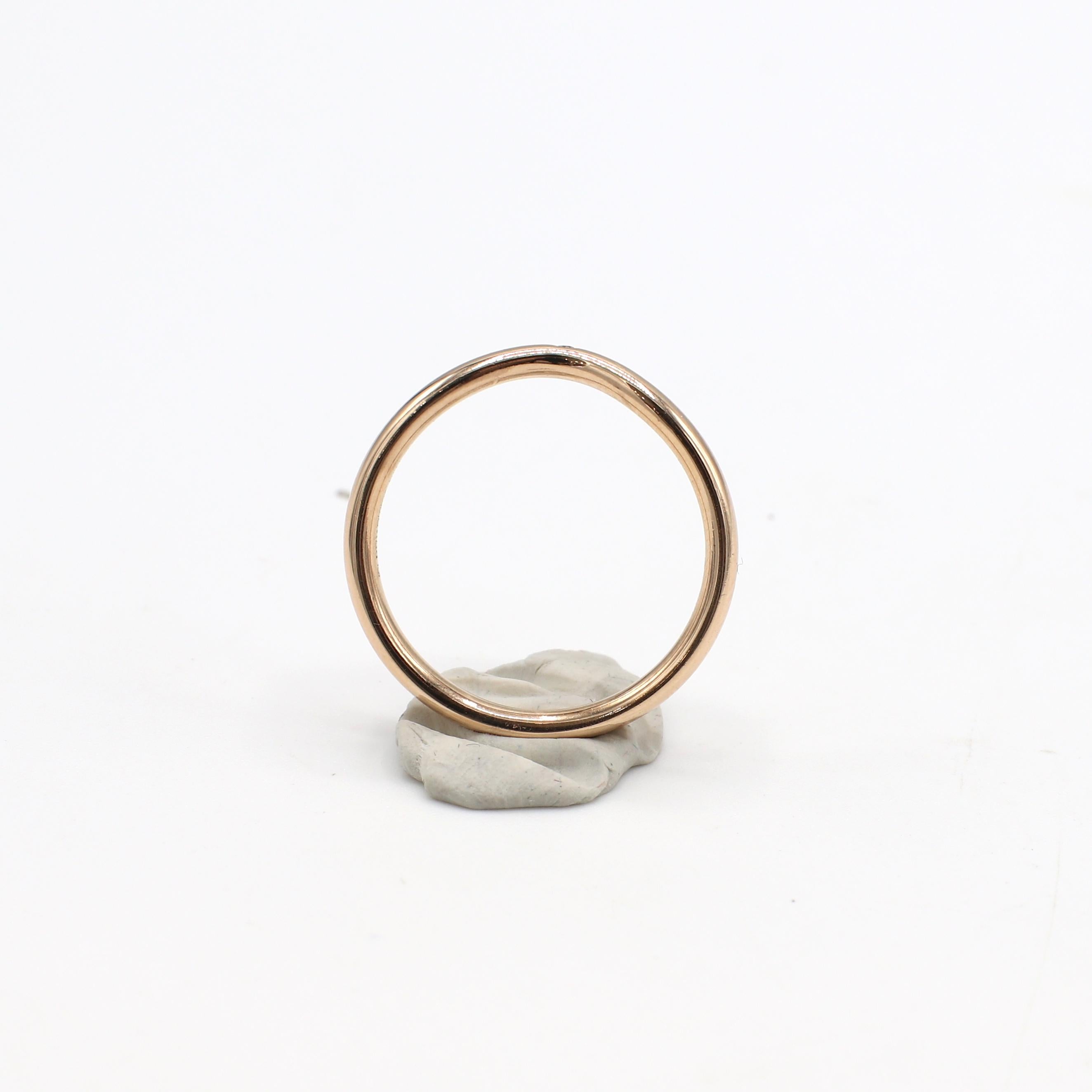 Modern Tiffany & Co. Elsa Peretti 18 Karat Rose Gold Contour Diamond Wedding Band Ring  For Sale