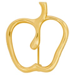 Tiffany & Co. Elsa Peretti 18 Karat Yellow Apple Pin Brooch