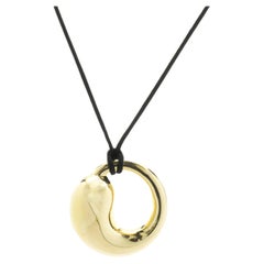 Tiffany & Co. Elsa Peretti 18 Karat Yellow Gold 35MM Eternal Circle Necklace on 