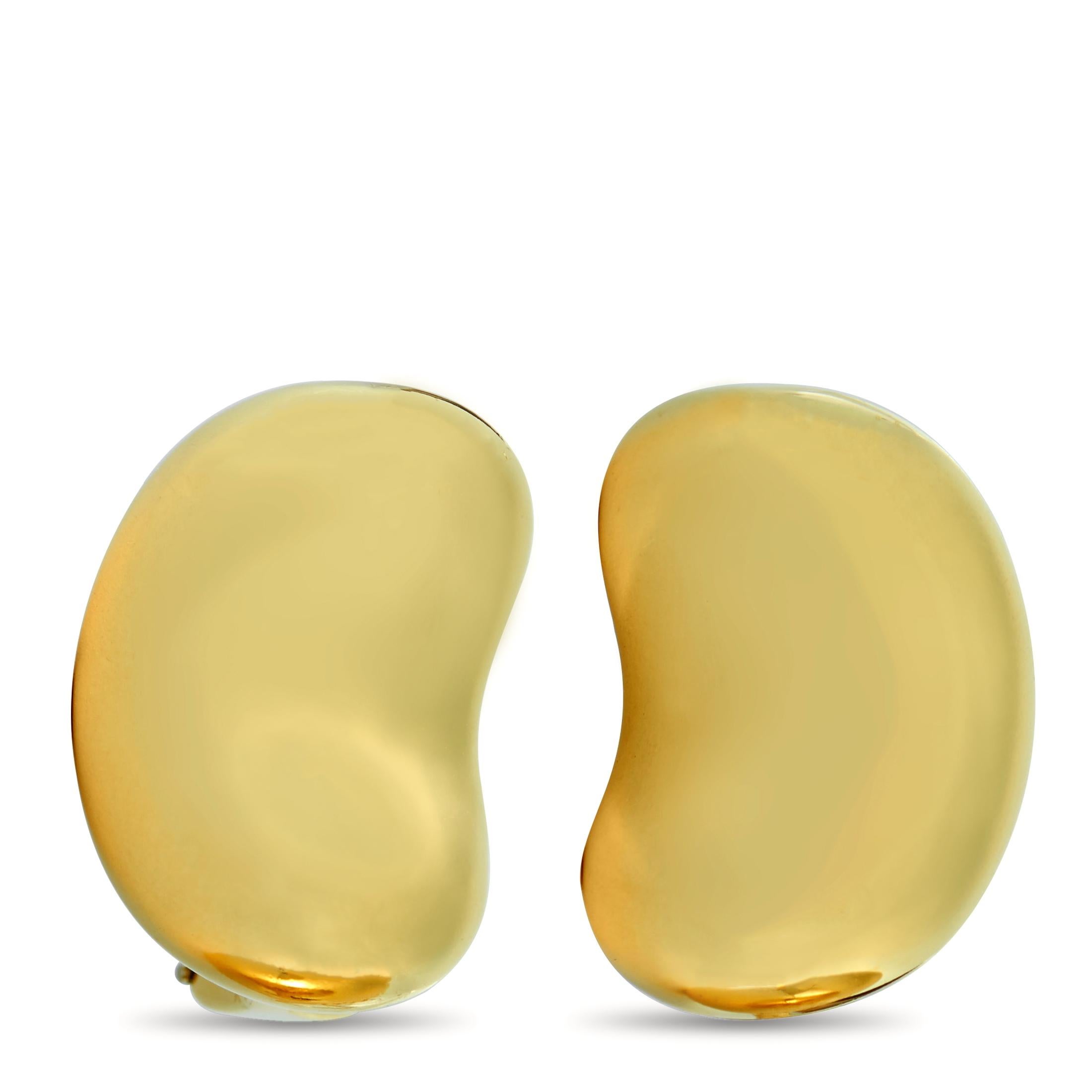 Women's Tiffany & Co. Elsa Peretti 18 Karat Yellow Gold Bean Earrings